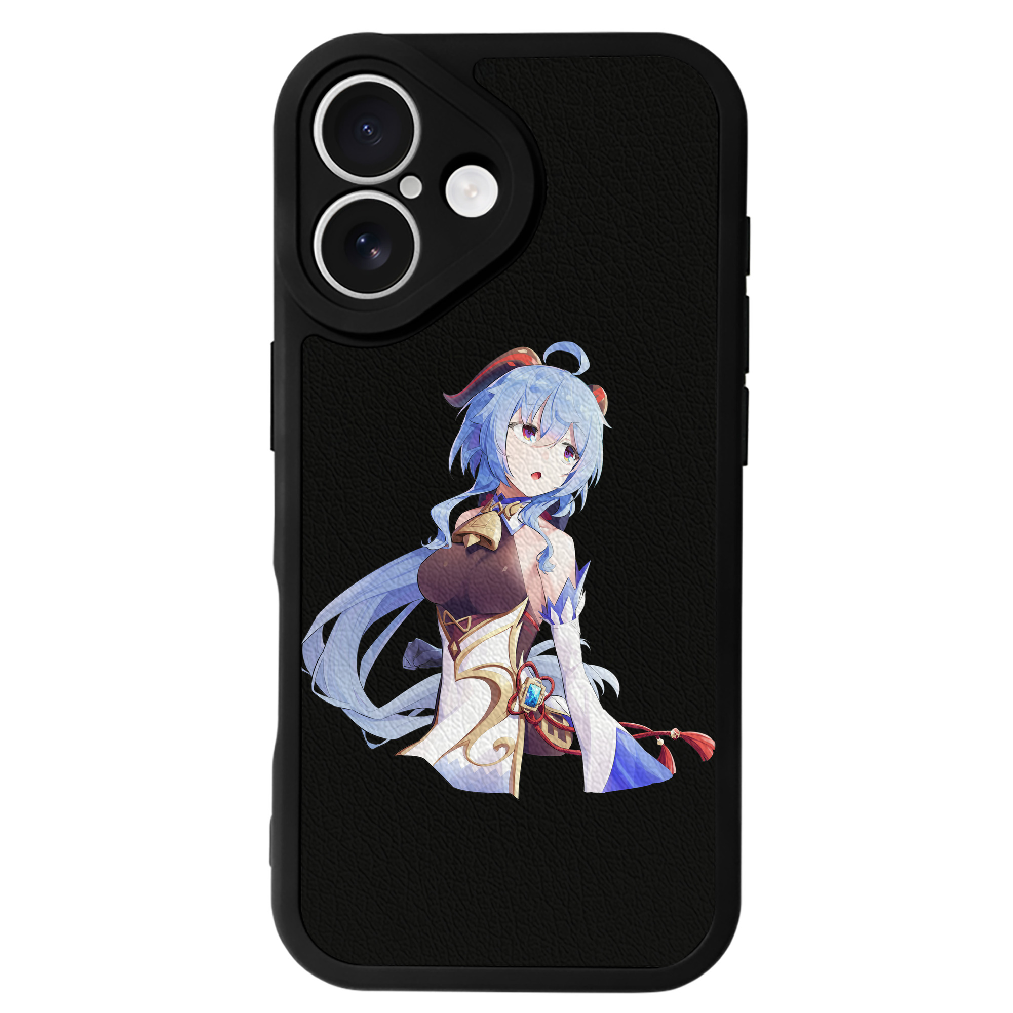 げんし神 甘雨 かんう genshin Ganyu 【iPhone 16シリーズ対応】シリコンスマホケース（レザー調） 材質：シリコン